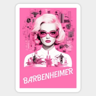 barbie oppenheimer design futuriste créatif Sticker